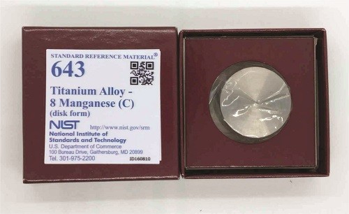 SRM 643 光譜鈦.鈦基標(biāo)準(zhǔn)鈦合金，8 Mn(C)標(biāo)準(zhǔn)品