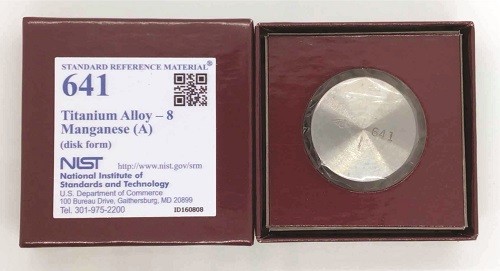 SRM 641  光譜鈦鈦基標準鈦合金，8 Mn(A)標準品